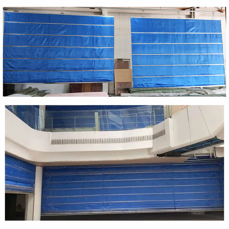 Blue Fire Retardant Roller Curtain For Fire Prevention Needs And Solutions